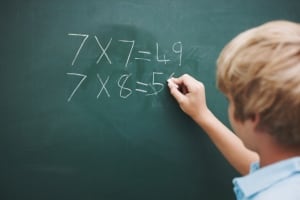 chalkboard math stock photo