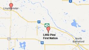 Map of Little Pine First Nation