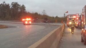 Overturned truck