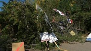 Barricade on Route 134