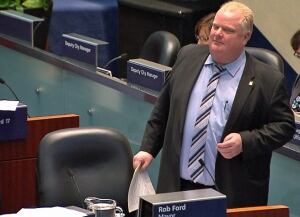 Mayor Rob Ford seen during Ward 3 appointment process