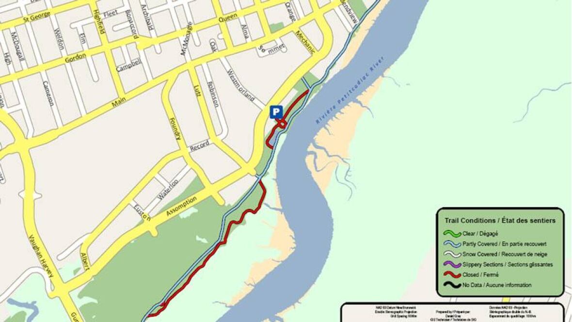 Eroded Petitcodiac River trail to be fixed New Brunswick CBC News