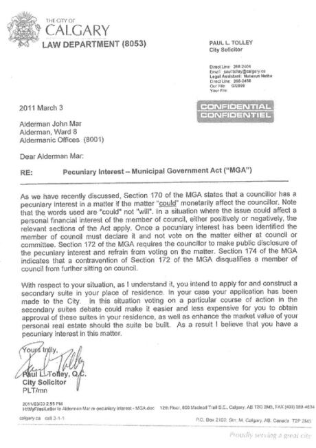 John Mar secondary suites letter