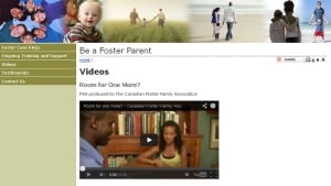 Foster parent recruitment web site