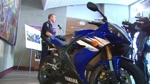 Speeding motorcyclist video - police press conference