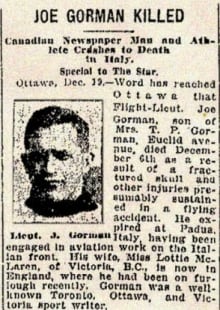 Joe Gorman obituary Toronto Star