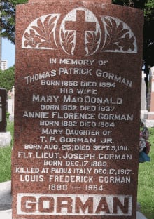 Joseph Gorman grave