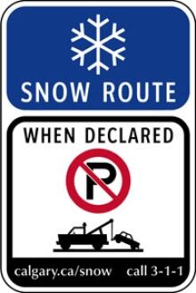 Snow route ban
