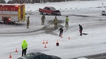 Highway 416 fatal crash West Hunt Club Road truck scene