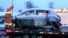 Kingston burned out car