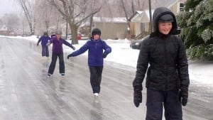 Frozen streets of Kingston