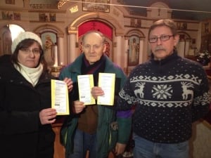 Ticketed church parishioners