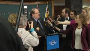 Tom Marshall speaks with reporters on January 22 2014