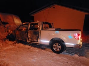 skpic RCMP truck fire