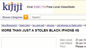 Joanna Vlamakis's stolen iPhone was returned after her friend placed a Kijiji ad