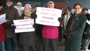 Veteran protestors