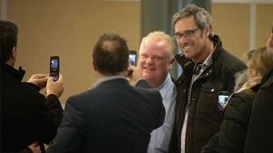 Toronto mayor Rob Ford with admiring Vancouver fans