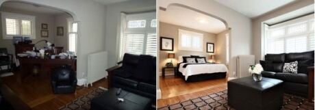 An example of before and after home staging