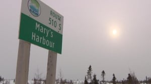Mary's Harbour Labrador sign CBC