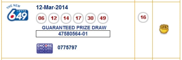 649 lotto winning numbers history