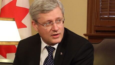 Canadian Prime Minister Stephen Harper (left) meets with Ukrainian ambassador to Canada Vadym Prystaiko (right)Monday April 14, 2014, in Ottawa regarding the ongoing conflict in the Ukraine. THE CANADIAN PRESS/Fred Chartrand Canada Ukraine Harper 20140414