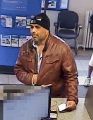 Image of so-called 'Pleather Bandit' suspect