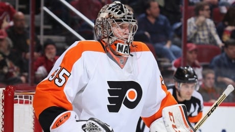 Steve Mason (35) is 33-18-7 with a 2.50 goals-against average and four shutouts in 61 games for the Flyers this season. mason-steve-140104