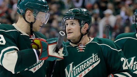 Wild forward Matt Cooke, right, drew a seven-game suspension from the NHL for the hit that knocked Colorado’s Tyson Barrie out of action for 4-6 weeks. matt-cooke-620