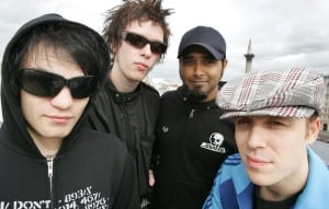 Sum 41 band members pose for photo in London, Ont., in 2004