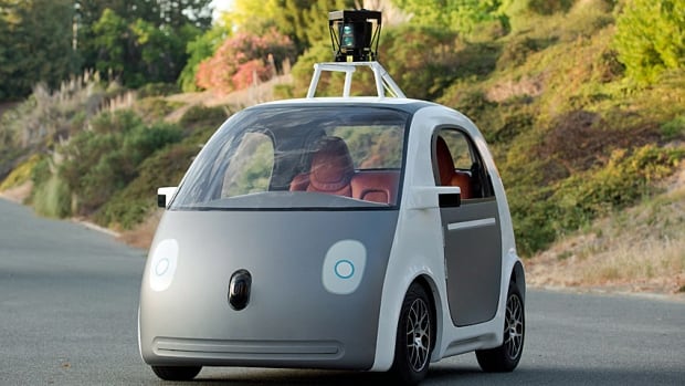 This image provided by Google shows a very early version of Google's prototype self-driving car. A Canadian law firm suggest drivers of semi-autonomous vehicles may still be on the hook legally in the event of a collision.