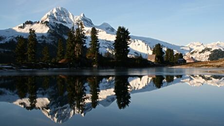 A beautiful view of a lake and mountain in Squamish, B.C. Squamish, B.C.