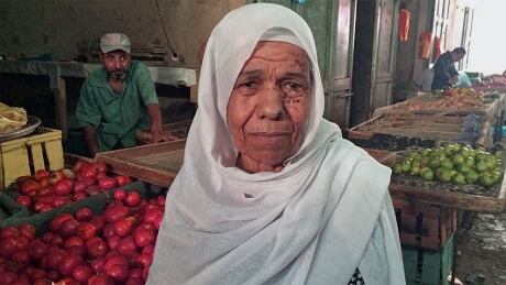 Um al-Abed, a 72-year-old grandmother living at the Beach refugee camp in Gaza City, has had trouble sleeping since Israel's rocket offensive began on Tuesday. Even so, she said life goes on in the coastal enclave. al-Abed-852.jpg