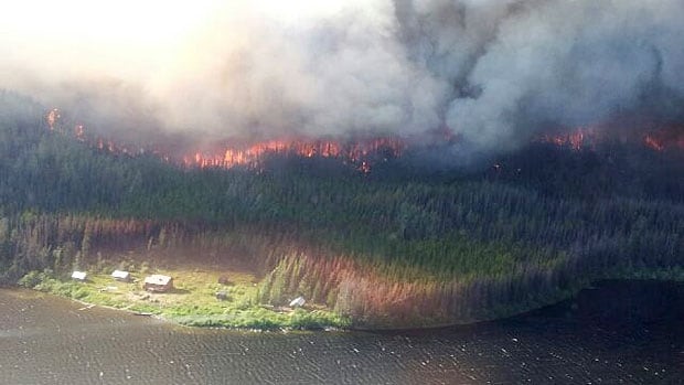 Firefighter pilot Fred Hardenberg snapped this photo of the Hudson Hope fire in Northern B.C.