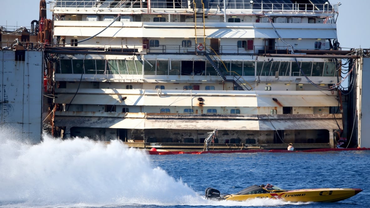 Costa Concordia being prepped for final voyage to scrap yard - World ...