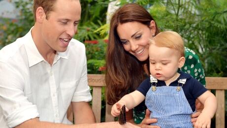 Britain's Prince George is seen ahead of his first birthday during a visit to the Sensational Butterflies exhibition at the Natural History Museum in London on July 2, 2014. Prince George butterfly exhibition