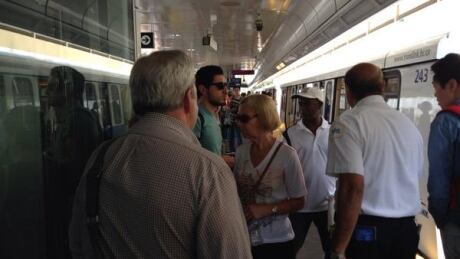 TransLink closed the Broadway SkyTrain Station shortly before 1 p.m. Monday. SkyTrain closure