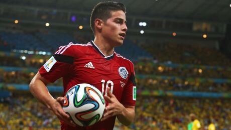 James Rodriguez led the FIFA World Cup with six goals. James Rodriguez