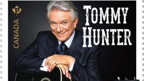 This Canada Post stamp features Tommy Hunter, a household name synonymous with Canadian country music. The London, Ontario-born Hunter began performing at the age of 9. In 1965, he launched his own television series, The Tommy Hunter Show. It ran for 27 years, making it the longest-running network country music show in the world. Tommy Hunter stamp