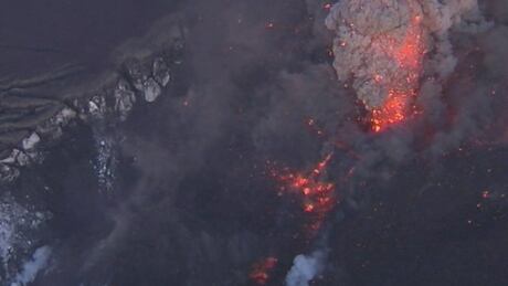 In this aerial image from video made Tuesday May 11 2010 a column of fire, smoke and ash rises from Iceland's Eyjafjallajokul volcano. Ash from the volcano wound its way down to North Africa and curled over to Turkey on Tuesday May 11, 2010, forcing authorities to shut down Casablanca airport in Morocco as well as airports in Spain and airspace over Turkey.(AP Photo/RUV, via APTN) ** ICELAND OUT TV OUT ** Iceland Volcano