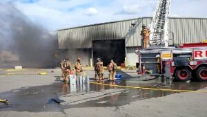 Hamilton Fire crews battle compost centre fire