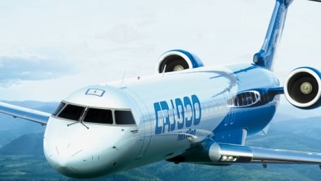 A Bombardier CRJ900 NextGen regional aircraft. Bombarder CRJ900 NextGen