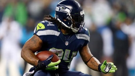 The NFL’s co-leader in rushing touchdowns (13) this season runs with a punishing ferocity that makes him one of the hardest men in football to tackle when he goes into “Beast Mode.” Seattle’s star back has proven just as tough to handle for the league, which is reportedly threatening Lynch with a 15-yard penalty in the Super Bowl if he continues celebrating his TDs by grabbing his crotch. lynch-marshawn-620