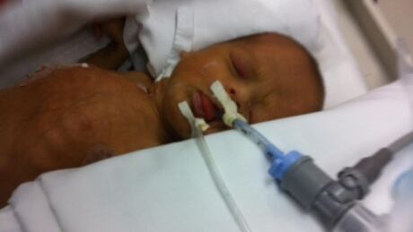The doctor calls baby Ariana 'a warrior,' said her father in an email to family. She is breathing on a respirator and has suffered a brain bleed and several infections since she was born prematurely at 31-weeks on Jan. 8. Baby Ariana