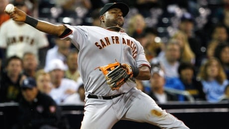 Former Giants third baseman Pablo Sandoval has made some sensational defensive plays throughout his major league career. But the new Boston Red Sox infielder is trying to make noise in another sport with his recent half-court shot from his butt (see video in story below).
8684397-sandoval-pablo