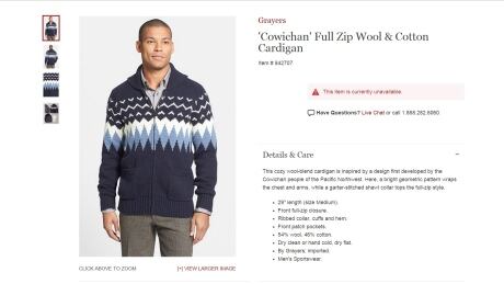U.S. department store has agreed to remove the name Cowichan from its products Nordstrom 'Cowichan' sweater