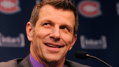 BROSSARD, CANADA - JUNE 5: Marc Bergevin speaks to members of the media after introducing Michel Therrien as the new Head Coach of the Montreal Canadiens at the Bell SportsPlex on June 5, 2012 in Brossard, Quebec, Canada. bergevin-marc-620