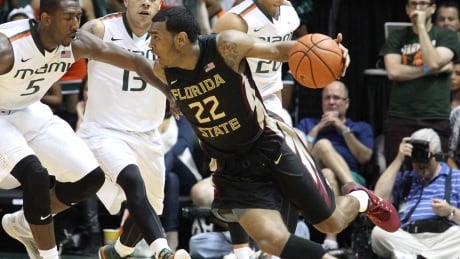 Canadian Xavier Rathan-Mayes of Florida State is the talk of the basketball world after he scored 30 points in the final 4:38 in Wednesday's loss to Miami. Florida St Miami Basketball