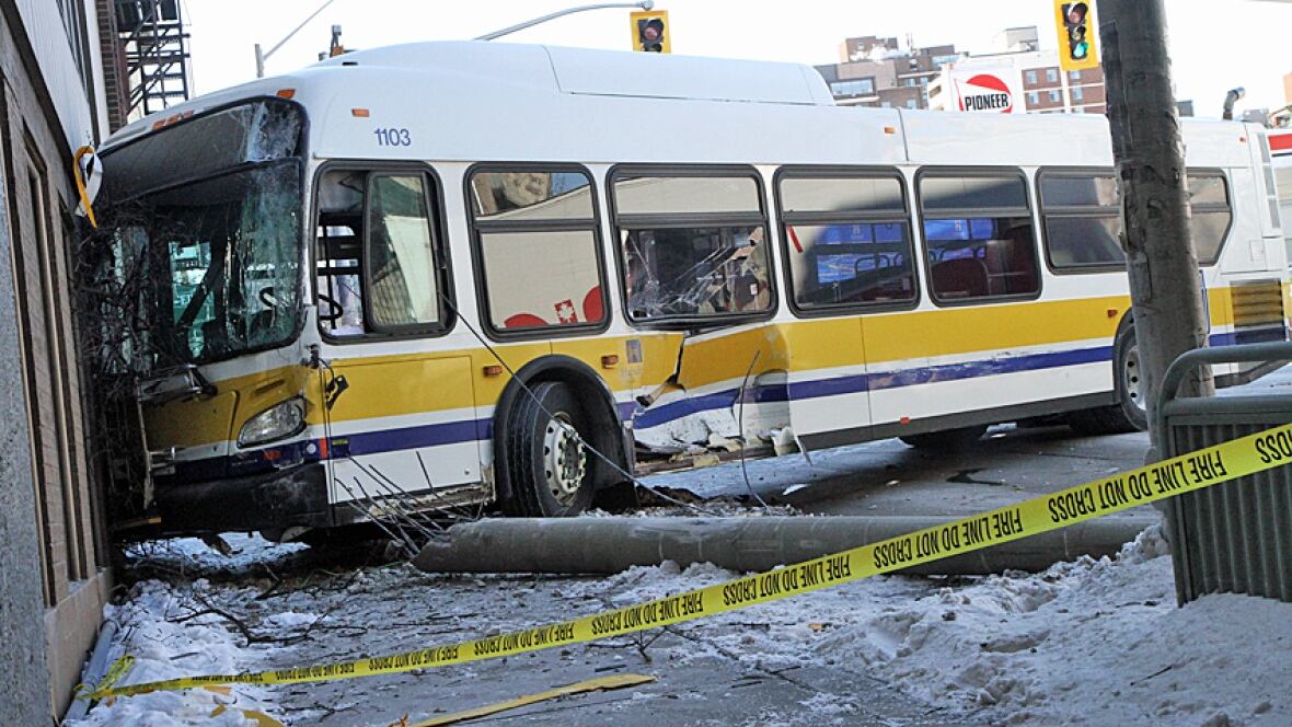 HSR bus plows into building Latest Hamilton news CBC Hamilton