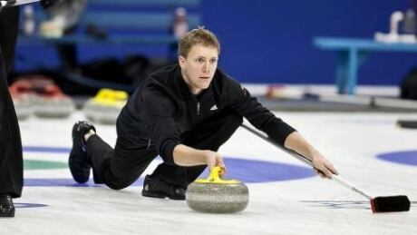 Adam Casey (above) eliminated Glen MacLeod in a qualifying match at The Tim Hortons Brier in Calgary on Friday. Adam Casey
