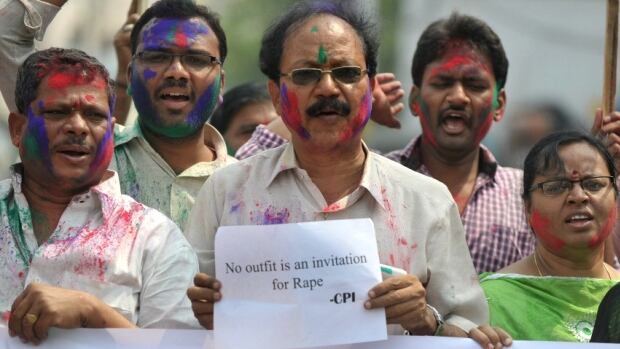 Activists of the Communists Party of India (CPI) hold placards during their protest against the rapists of Delhi student, Jyoti Sing.